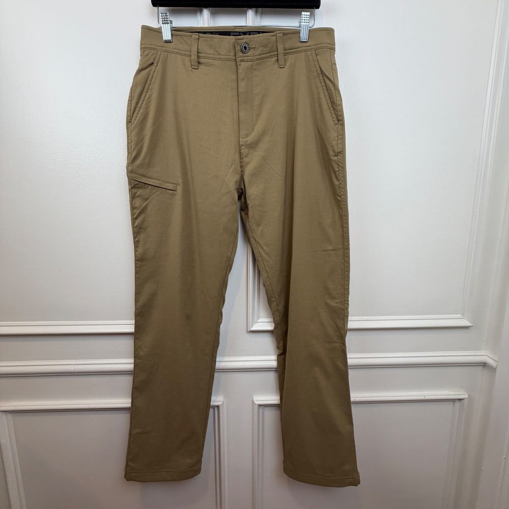 Gerry Mens Fleece Lined Outdoor Performance Pant Tan 32x32 Hiking Travel Utility